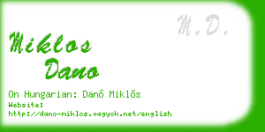 miklos dano business card